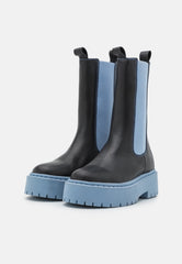 Baby Blue Biker Boots