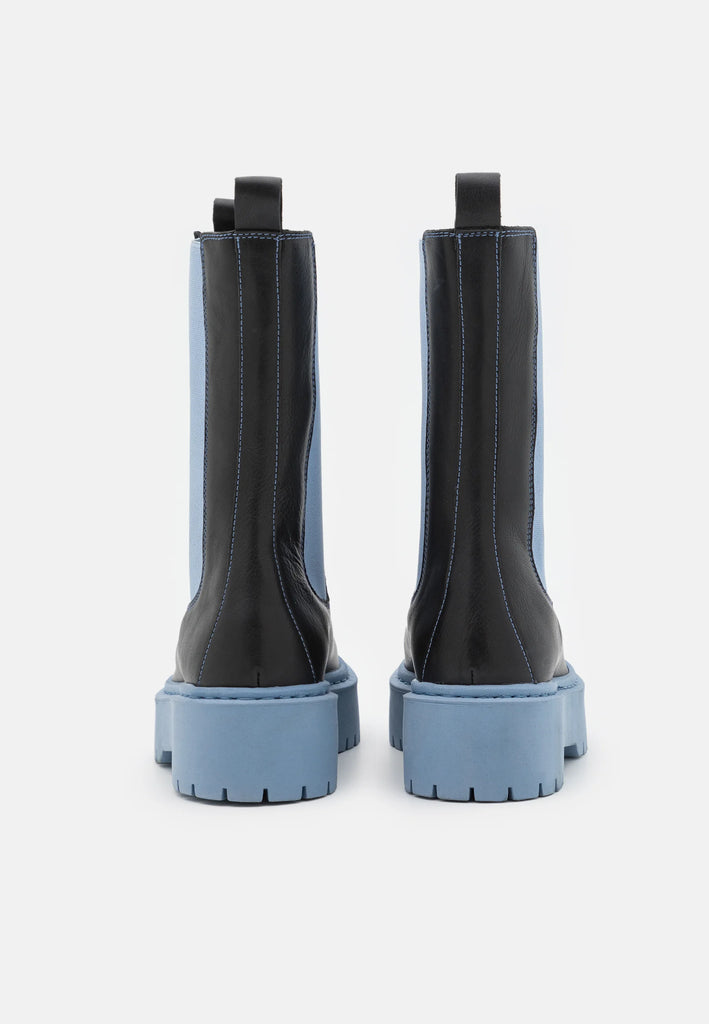 Baby Blue Biker Boots