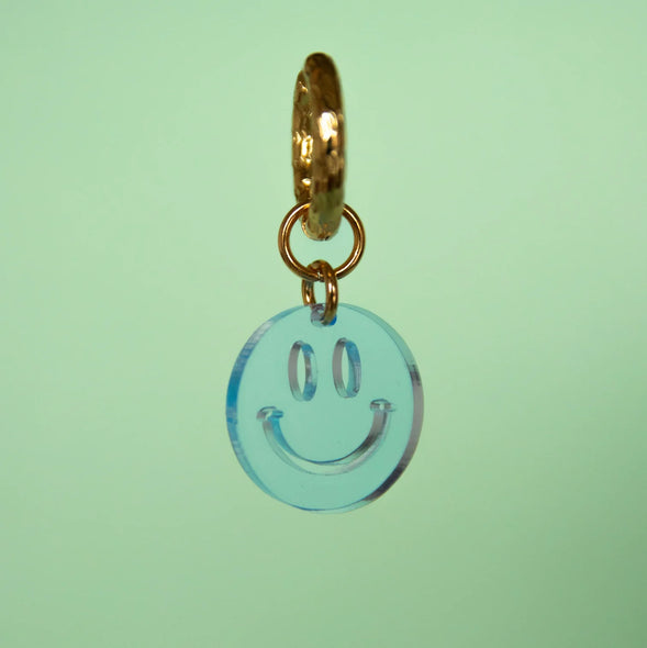 Light Blue Smiley Hoop