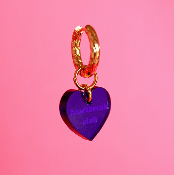 "Heartbreak Club" Heart Hoop