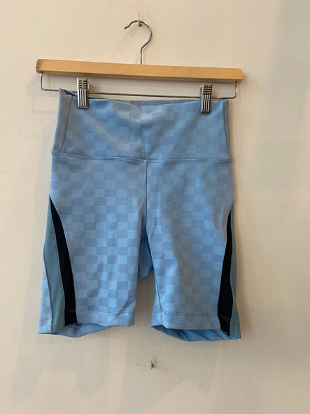 Blue biker shorts