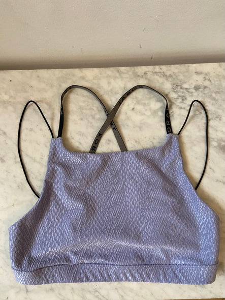 Purple sports bra