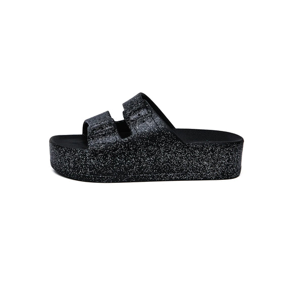 High black Glitter Angie Slides