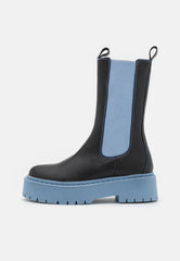 Baby Blue Biker Boots