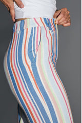 Yves Multicoloured Striped Trousers