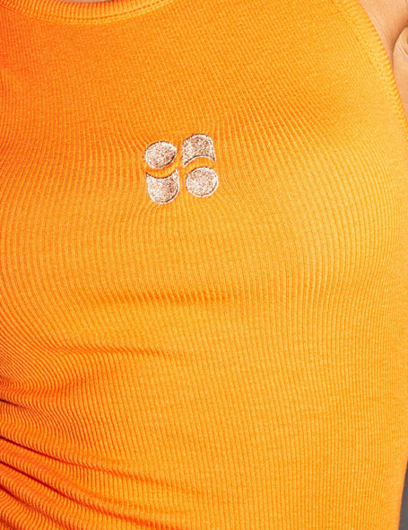Theo Orange Knitted Top