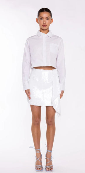 White Crop Shirt