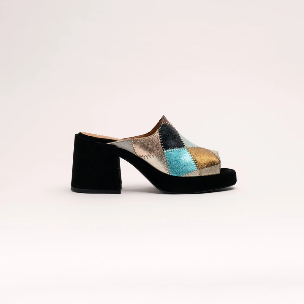 Bali open metallic mule