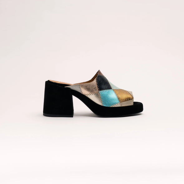 Bali open metallic mule