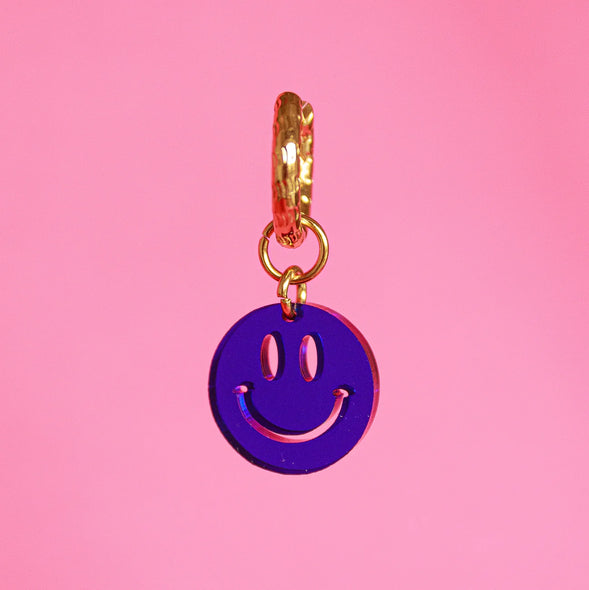 Dark Blue Smiley Hoop