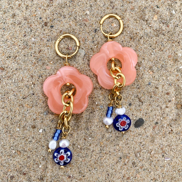 Flower Power Hoops Orange