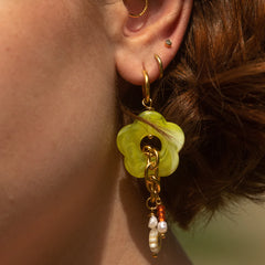 Flower Power Hoops Green