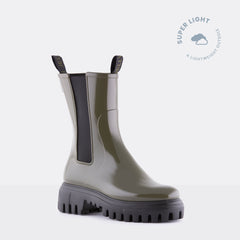 Vegan Mid Calf Military Green Boots
