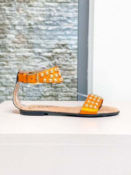 Tel Aviv Metallic Orange Sandal