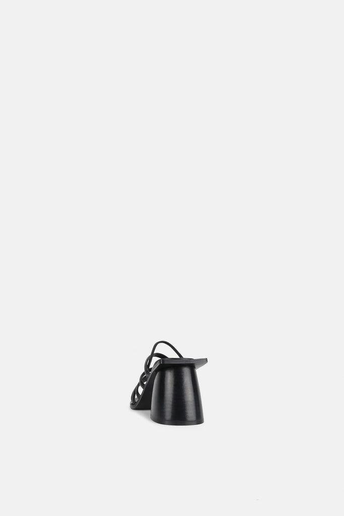 Vertigo Leather Asymmetric Strap Sandals