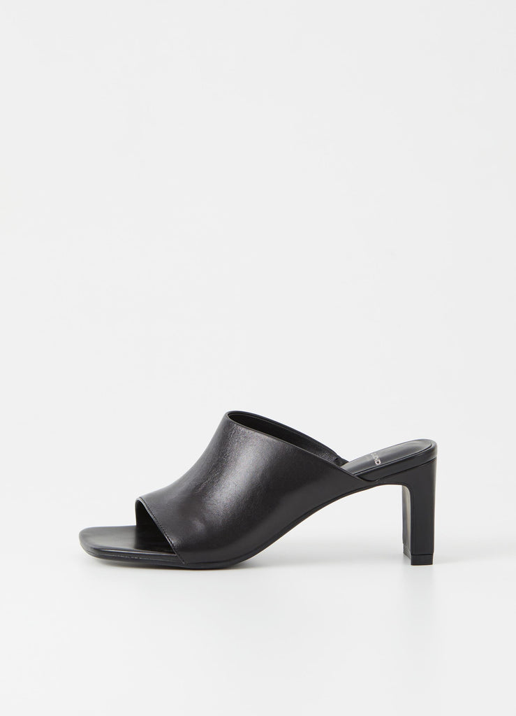 Luisa Mules Black Cow Leather