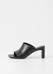 Luisa Mules Black Cow Leather