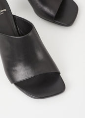 Luisa Mules Black Cow Leather