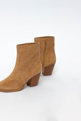 Camel Suedette Ankle Boots