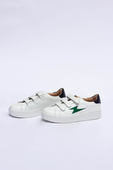 Leather Sneakers Green Lightning