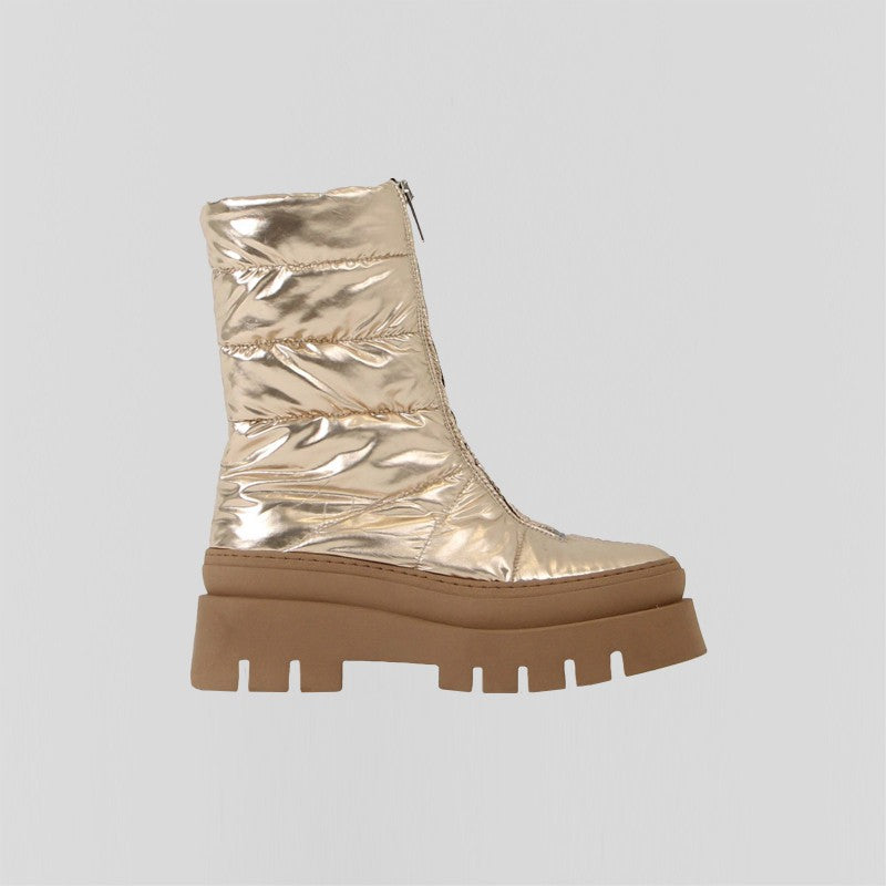 Evi-Ann Front Zip Parachute Champagne Boot