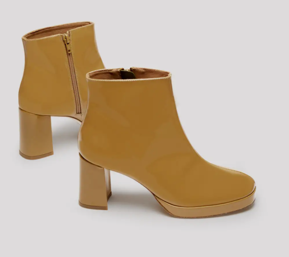 Edith Teak Patent Leather Boot
