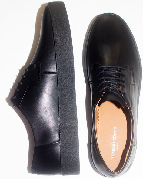 Luis Black Leather Sneaker