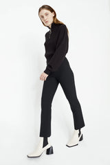 Luna Leather Ankle Boots Off White