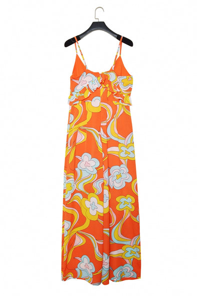 Jumpsuit Floral Orange