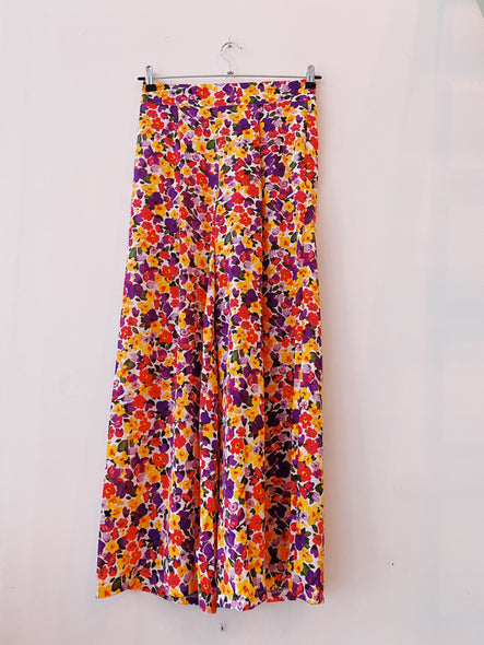 Flowered Pants Oranje Purple