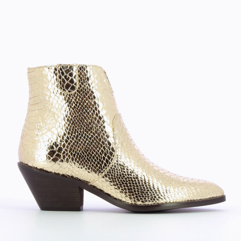 Gold Crocodile Boots
