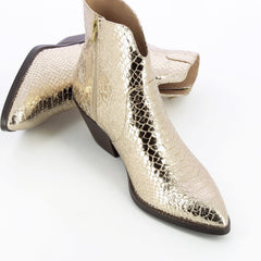 Gold Crocodile Boots