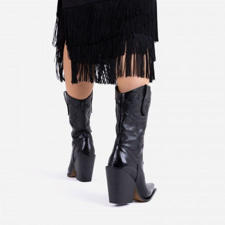 Bonderia Boot Shiny Black