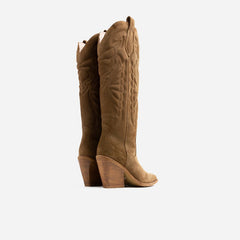 Western High Boots Natural