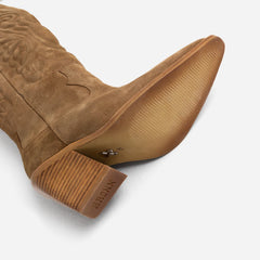 Western High Boots Natural