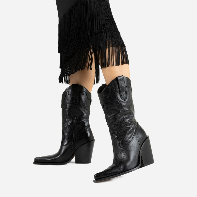 Bonderia Boot Shiny Black