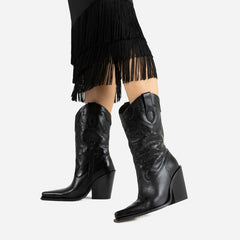 Bonderia Boot Shiny Black