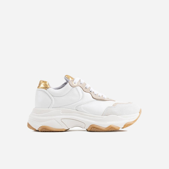 Baisley Sneaker Off White/Clay/Gold