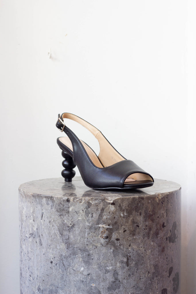Black Peep Toe Pumps