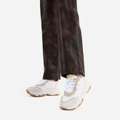 Baisley Sneaker Off White/Clay/Gold