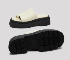 Maggie Grained Off White Leather