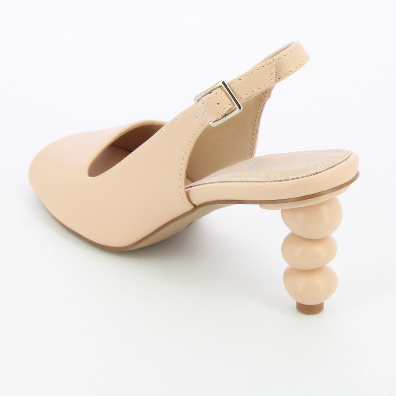 Pale Pink Peep Toe Pumps