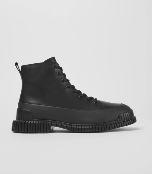 Pix Black Lace Up Boot Black