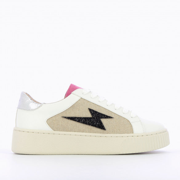 Tweed lightning sneakers with laces