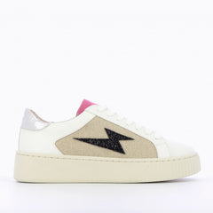 Tweed lightning sneakers with laces