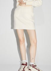 Blake Preppy White Mini Skirt