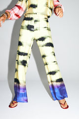 Aurora pants in funky tie-and-dye print