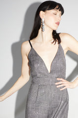 Jumpsuit paillettes grey