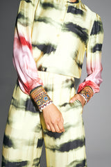 Darline funky tie and dye print shirt