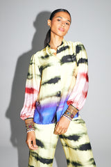 Darline funky tie and dye print shirt